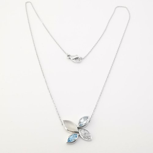 18K White Gold Necklace with Diamonds 