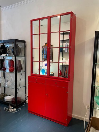 Mid Century Modern Red Cabinet by Rudolf Frank Germany 1963