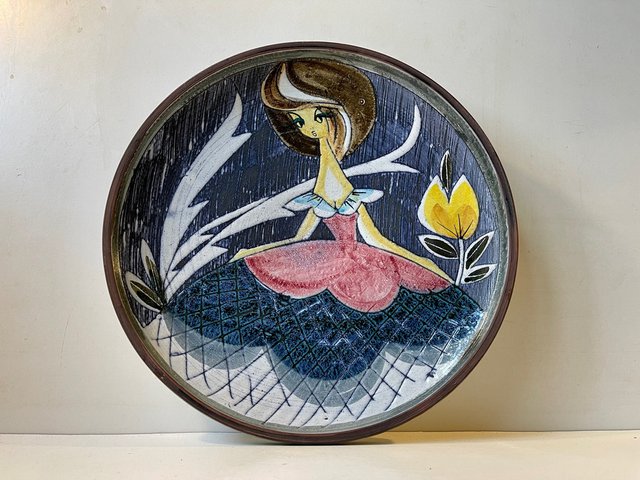 【Made in sweden】Tilgmans Keramik　壁掛けプレート art-pottery-sgrafitto-wall-