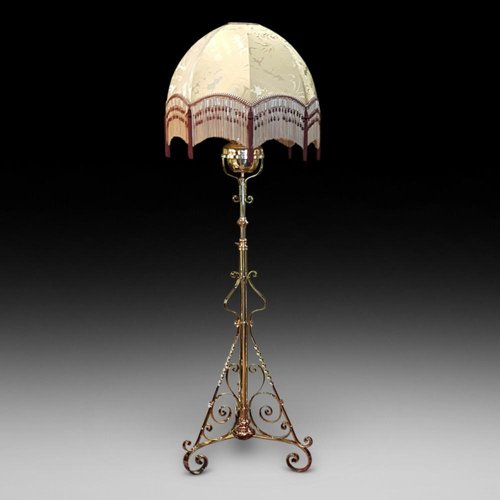 Arts and Crafts Telescopic Standard Lamp, 1890s for sale at Pamono