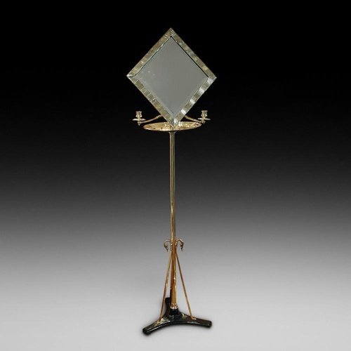 19th Century Brass Telescopic Shaving Mirror for sale at Pamono