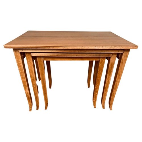 English Stackable Teak Nest of Tables, 1960s, Set of 3 for sale at Pamono