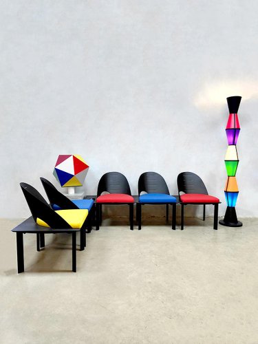 Postmodern Chairs by Patrice Bonneau for Genexco, 1980s for sale