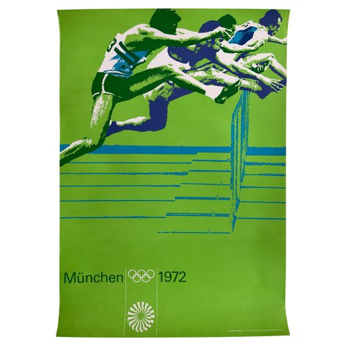 Munich Olympic Games Running over Obstacles Poster by Otl Aicher