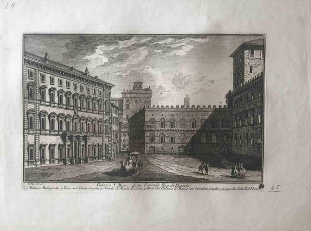 Giuseppe Vasi, Palazzo S.Marco della Sereniss. Rep. di Venezia, Etching ...