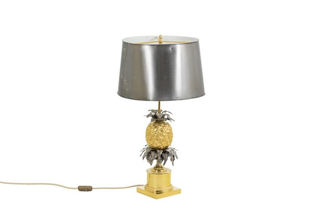 Bronze Pineapple Lamp from Maison Charles, 1960s for sale at Pamono