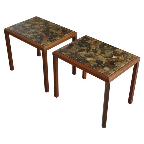 Swedish Modern Side Tables in Teak from Forsells Stenkonst, 1960s, Set of 2 for sale at Pamono