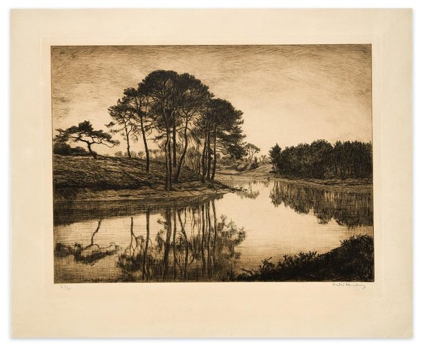 Unknown, Landscape, Original Etching, 19th Century for sale at Pamono