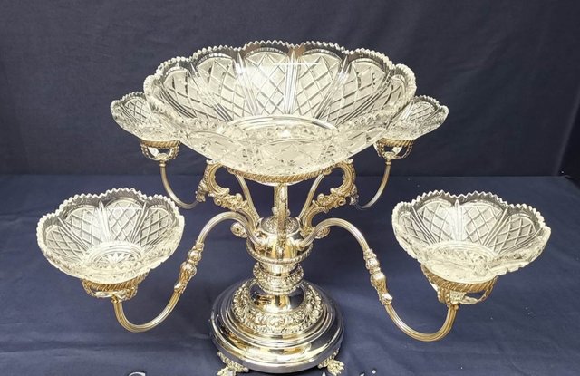 Tafelaufsatz aus Silber von Sheffield, 2 . Set bei Pamono kaufen