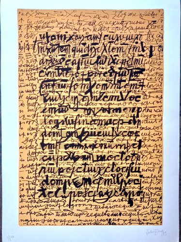 Isidore Isou, Lettrist Composition, 1989, Lithographie bei Pamono kaufen