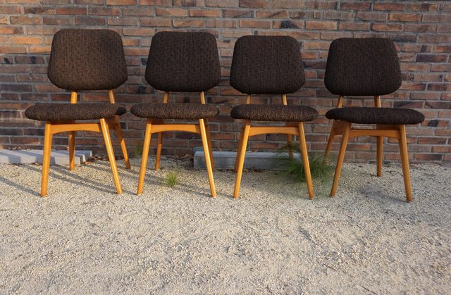 4er-Set Esszimmerstühle Im Skandinavischen Design – Massivholzbeine, Kunstlederpolster, Bequem & Einfach Montiert
