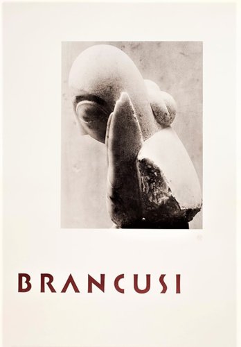 Brancusi Poster with Sculpture Photograph, 1953, Lithograph for