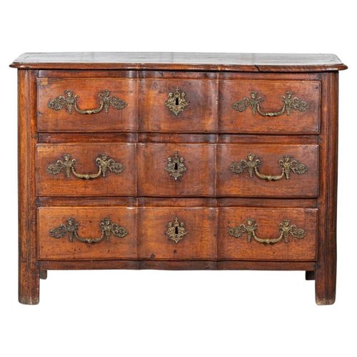 18th Century French Walnut Bombe Chest Commode, 1750s for sale at Pamono