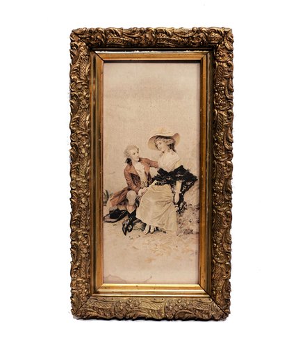 Pittura su tessuto, Francia, XVII secolo in vendita su Pamono