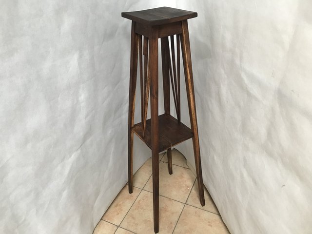 Art Deco Oak Flower Table with Shelves, 1920s for sale at Pamono