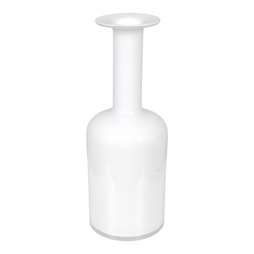 White Glass Vase from Otto Brauer/Holmegaar for sale at Pamono
