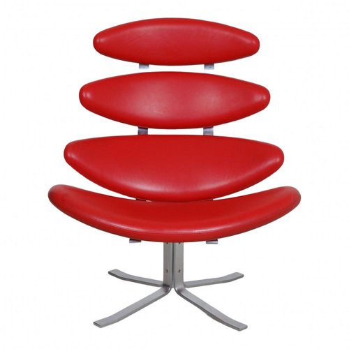 ccm　Poul M. Volther Corona Chair レザー Corona Lounge Chair by Poul M. Volther — Rarify