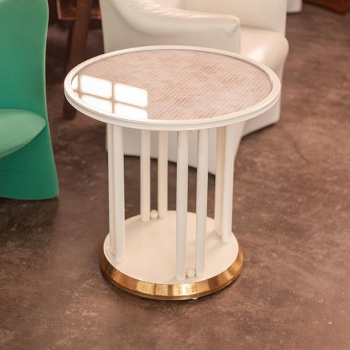 Table Bat Sécession Blanche par Josef Hoffmann pour Wittmann Viennese