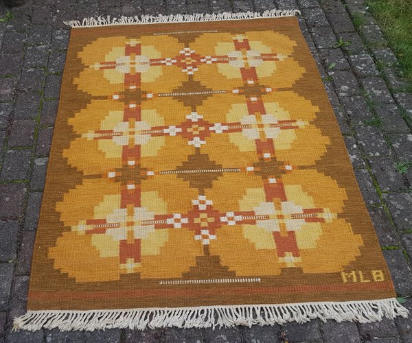 Tapis Coureur Moderne/vintage 610x80 Cm – Noué Main – Aspect Usé – Couleur Curry – Doré 191108