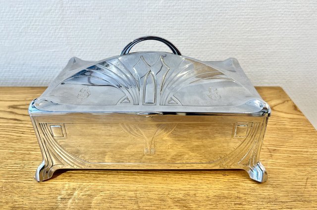 Caraffa Art Nouveau In Argento E Vetro - Foto 10