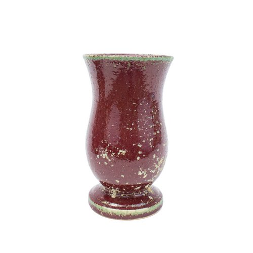 Vase rouge à coulure Céramique d'Art de Bordeaux - L'atelier Belle