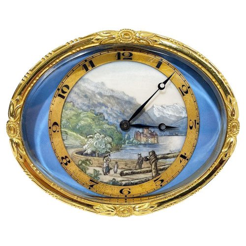 Clessidra con bussola in ottone, accessorio da scrivania, regalo