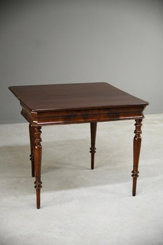 Tea Console 19th Century Mahogany Tea Console Table for sale at Pamono