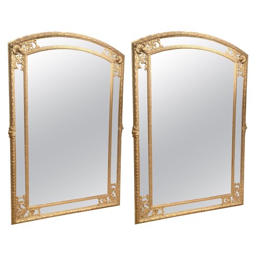 Antique French Louis Philippe Silver Gilt Mirror - Royal Antiques