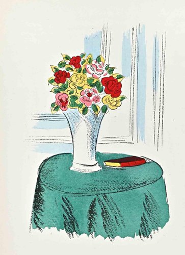 デュフィ リトグラフ（版画） 花瓶の花 Raoul Dufy ムルロリトシリーズ