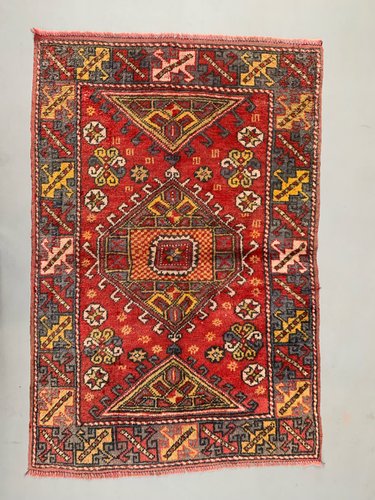 Vintage Western Turkish Oriental Rug in Red for sale at Pamono