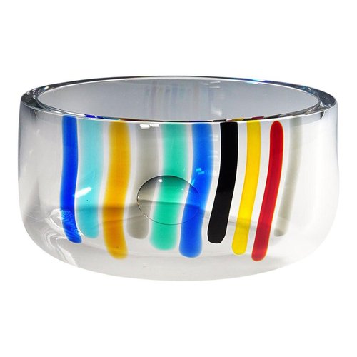 Large Art Glass Color Waterfall Bowl attributed to Ferro & Lazzarini