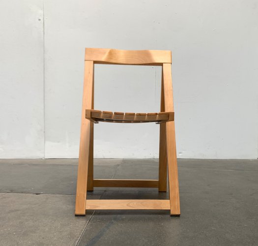 Mid-Century Wooden Trieste Folding Chairs by Aldo Jacober, 1960s, Set of 2