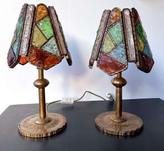 Ein Paar italienische Vintage-Lampen von Aldo Tura, 1970