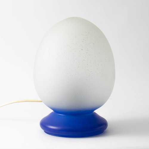 Egg Table Lamp in Glass, 1980s for sale at Pamono