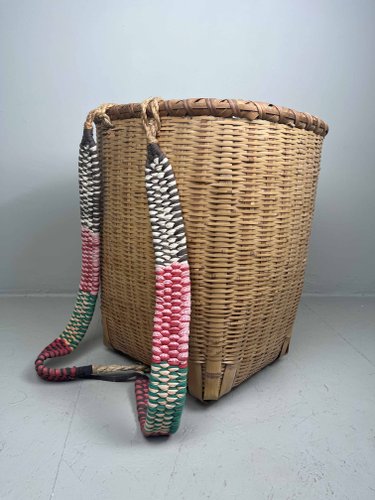 Traditionally Woven Bamboo Basket with Straps, Japan, 1960s for sale at  Pamono
