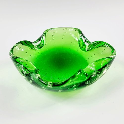 Cendrier en verre de Murano rose clair par Barbini