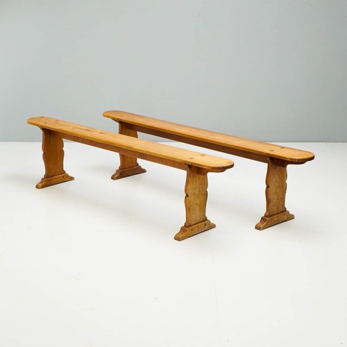 Vintage Benches in Cherrywood, Set of 2 for sale at Pamono