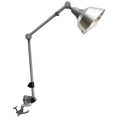 Vintage Industrial Metal Work Table Light by Curt Fischer for Midgard