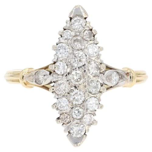 Bague marquise online en or