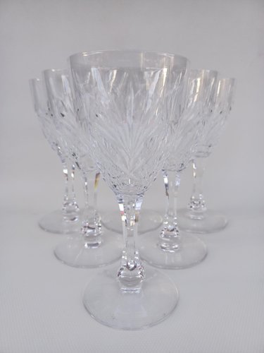 Lead Crystal Glasses, 12 piece , Made In Slovakia. 6 Wine And 6