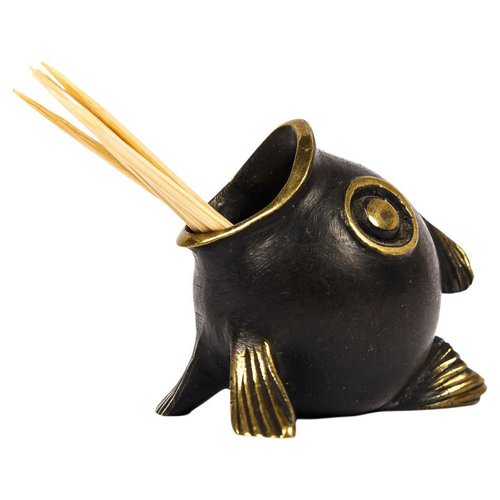 Fish Toothpick Holder by Richard Rohac, 1950s for sale at Pamono