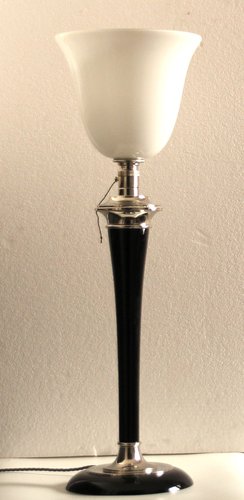 Applique murale lampe vintage rhéostat métal gris bois