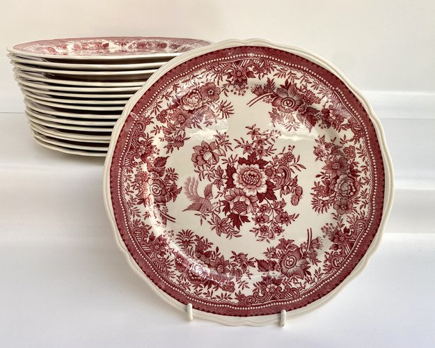 Vintage Red Fasan Porcelain Plate from Villeroy & Boch, 1970s for
