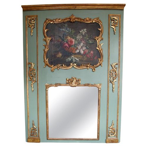 Large French Louis XV Wall Mirror for sale at Pamono