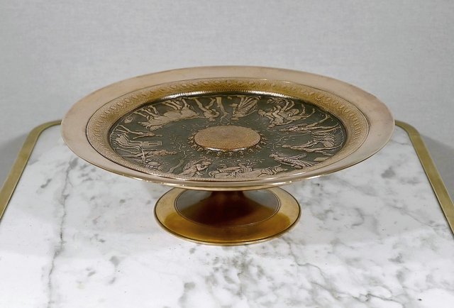 御値引◉ Bronzes of the 19th Century by 19th century Gilt Bronze Tazza Cup by F. Levillain, F. Barbedienne