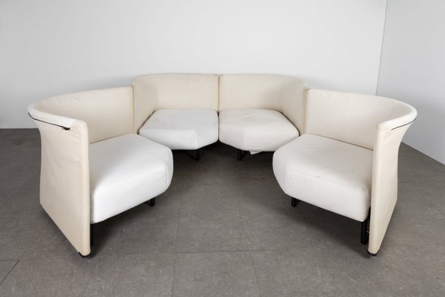 Sampan Sofa by Piero De Martini for Cassina, Set of 4 for sale at Pamono