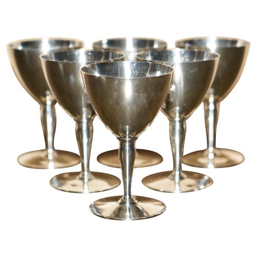 Sterling Silver Wine Goblets from Tiffany & Co, Set of 6 for Sterling Silver Wine Goblets from Tiffany & Co, Set of 6 for