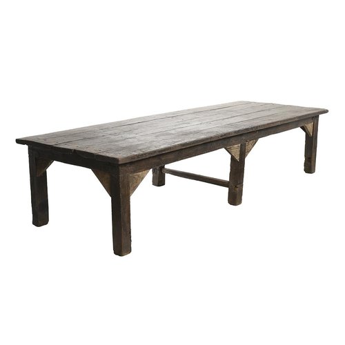 Large Teak Wooden Table for sale at Pamono