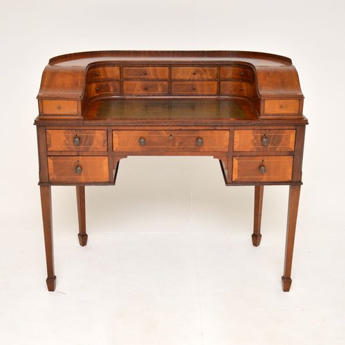 Antique Leather Top Desk from Carlton House, 1890s for sale at Pamono