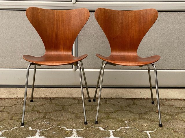 椅子 Arne Jacobsen 3170 Teak FRITZ HANSEN teak-3107-dining-chair-by-arne